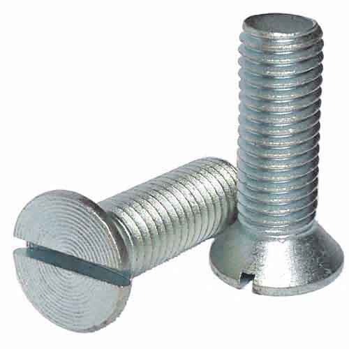 FCS106 1"-8 X 6" Flat Head, Slotted, Cap Screw, Coarse, Zinc